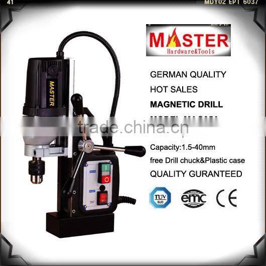 German Quality Hot sell Magnetic Base Drill with 2 speeds drill machine for sale(MAG32/60)60mm
