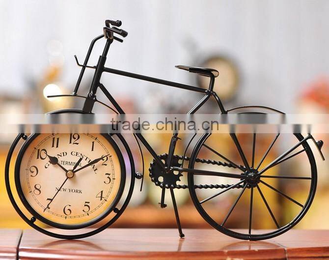 Creative Bicycle Shape Steel Material Table Clock