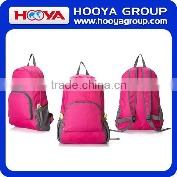 Big Capacity The Portable Zipper Soild Nylon Daily Travel Backpacks Shoulder Bags Folding Bag