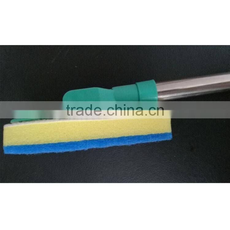 2017 hot sale amazon 3 in 1 angled pad shape mop sponge cleaning brush clean reach