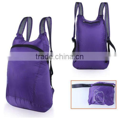 2015 new design manufactory direct foldable backpack,travel backpack bag,soft backpack