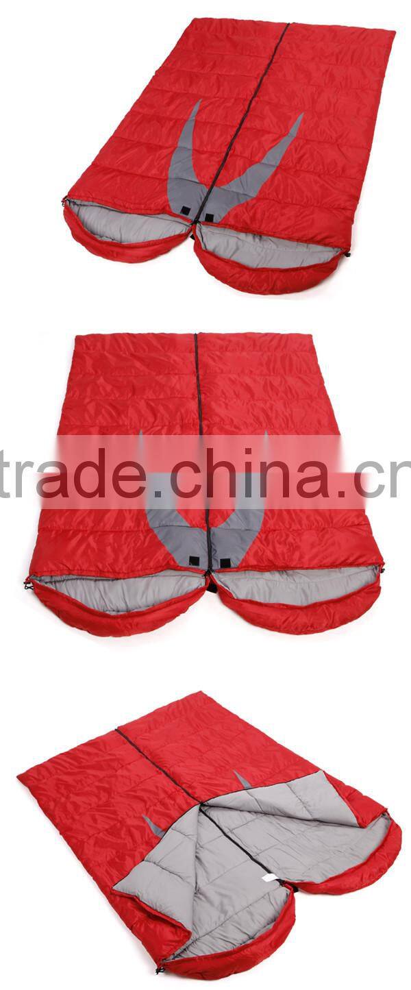 High quality with cold protection collar adjustable wateproof outdoor camping sleeping bag WR-WP
