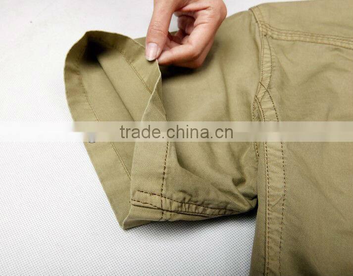 Men's spring & summer 100% cotton breathable short-sleeved tactical shirts