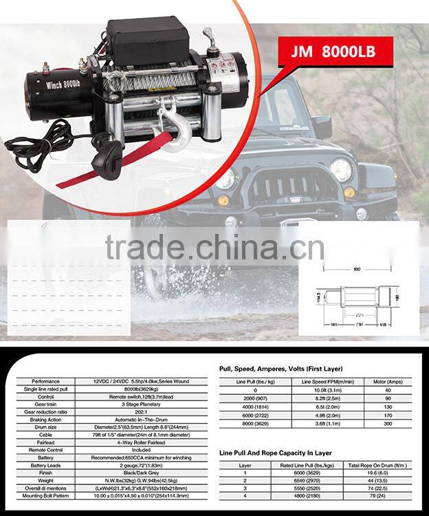 Wholesale High Quality Of 18000 lbs AWD Winch For Auto Off-road
