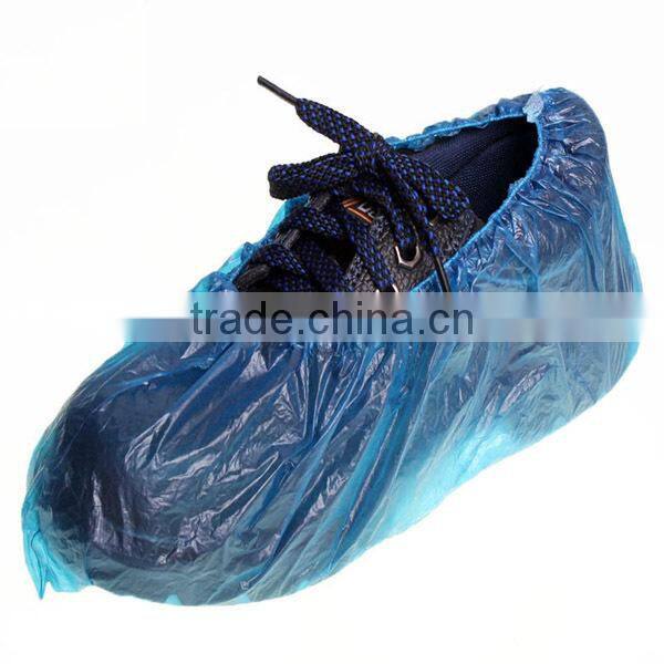 disposable medicial plastic foot cover, disposable PE shoe cover,Non Woven PE Disposable Blue Shoe Cover with CE Certificate