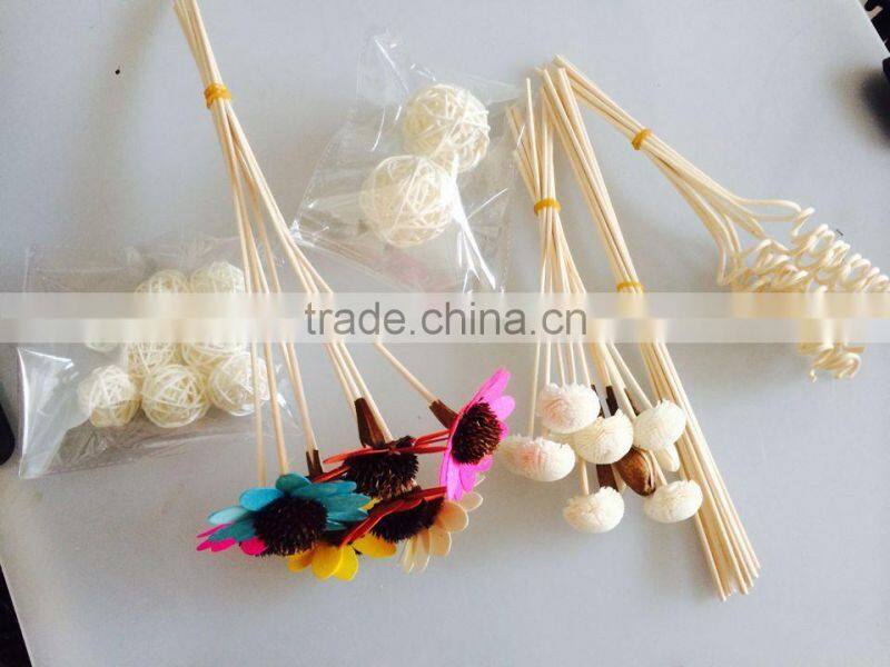 Reed Diffuser Handmade White Sola wood Perfume Flowers 8CM