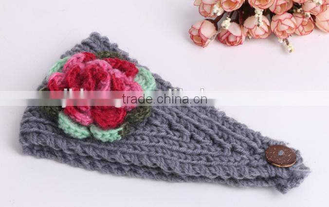 Hot sell stock crochet head wraps crochet knit headwrap