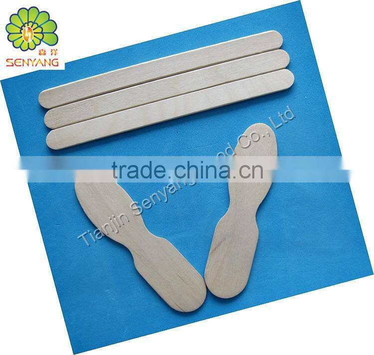 disposable handled birch wooden ice cream spoon
