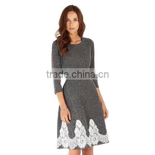 2017 wholesale latest dress designs for ladies fabric lace long dress