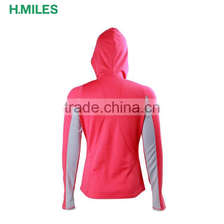 OEM ODM slim fit half zip sport running hoody t-shirt