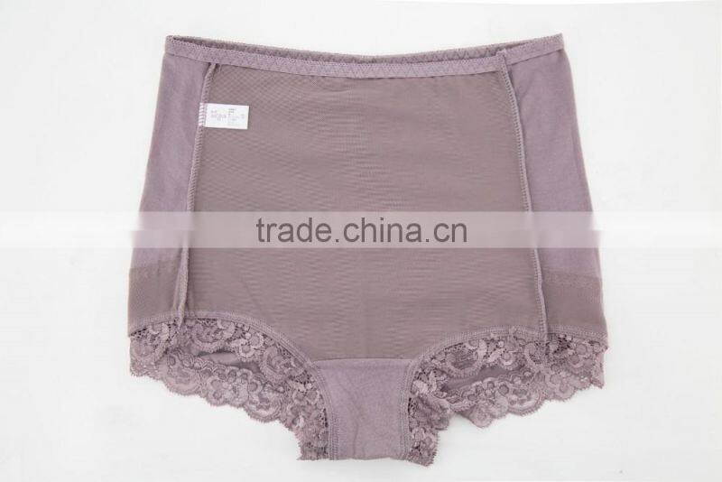 Factory Good Quality 95% Cotton 5% Spandex with Lace Custom Sexy Fancy Woman Underwear
