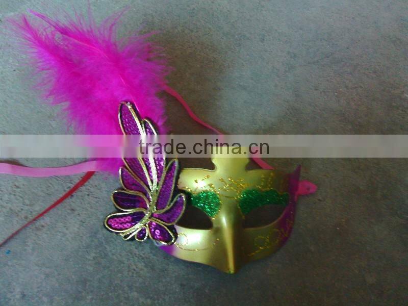 feathered venetian party mask for sale