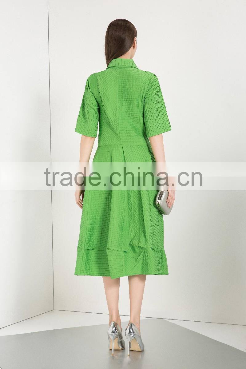 Guangzhou Supplier Customized High-end Muslim Long Sleeve maxi dress Aqua Green Evening Dress 2016