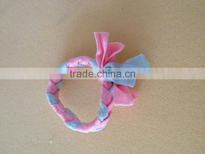 fabric cloth Bracelet with gold charm, silk cloth Bracelet with evil eye bead charm new design fabric bracelet