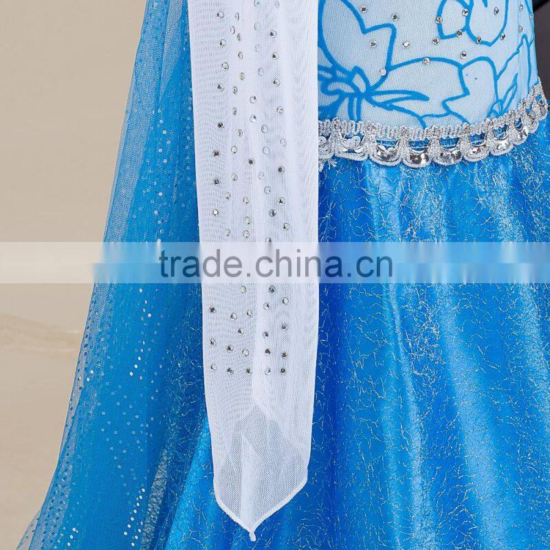 2016 wholesale girl frock design pretty costume frozen elsa princess dress