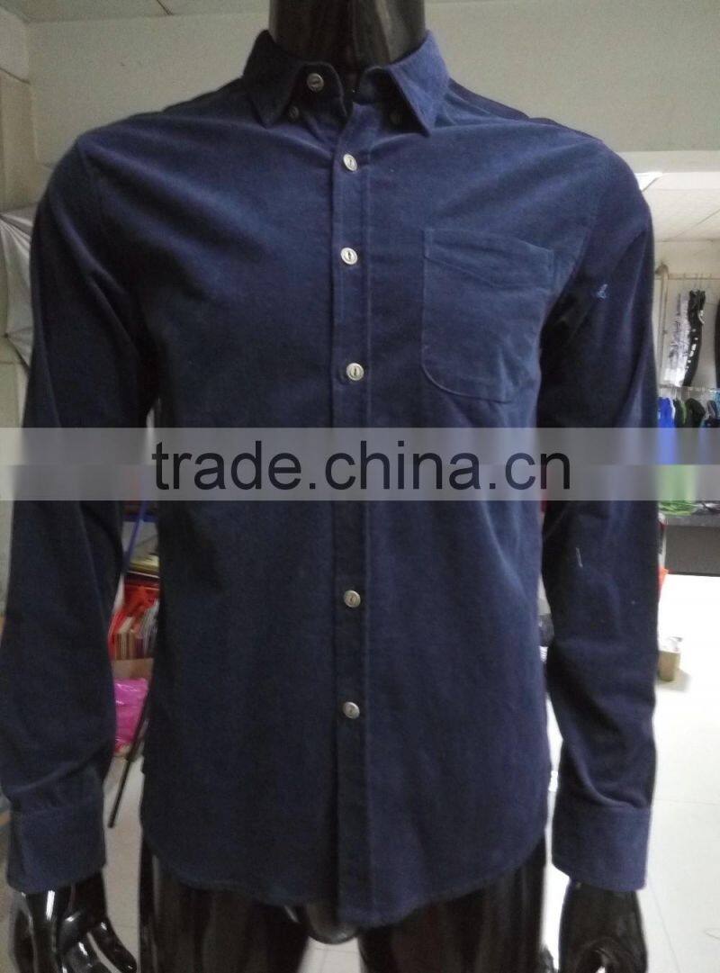 wholesale velvet shirts plain soft cotton shirts for men custom