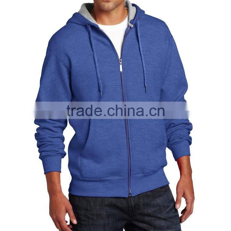 Men's Clothing Wholesale Custom Design Men Blank Fleece Zip Up Gym Hoodie