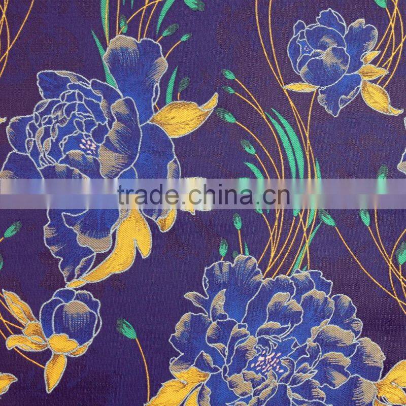 100% polyester woven floral design fabric for women