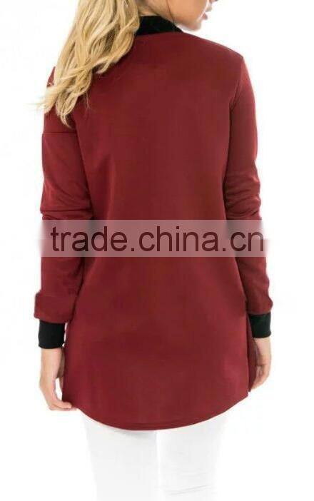 Runwaylover EY1022C OEM service factory direct geometric pattern winter women long jacket coat