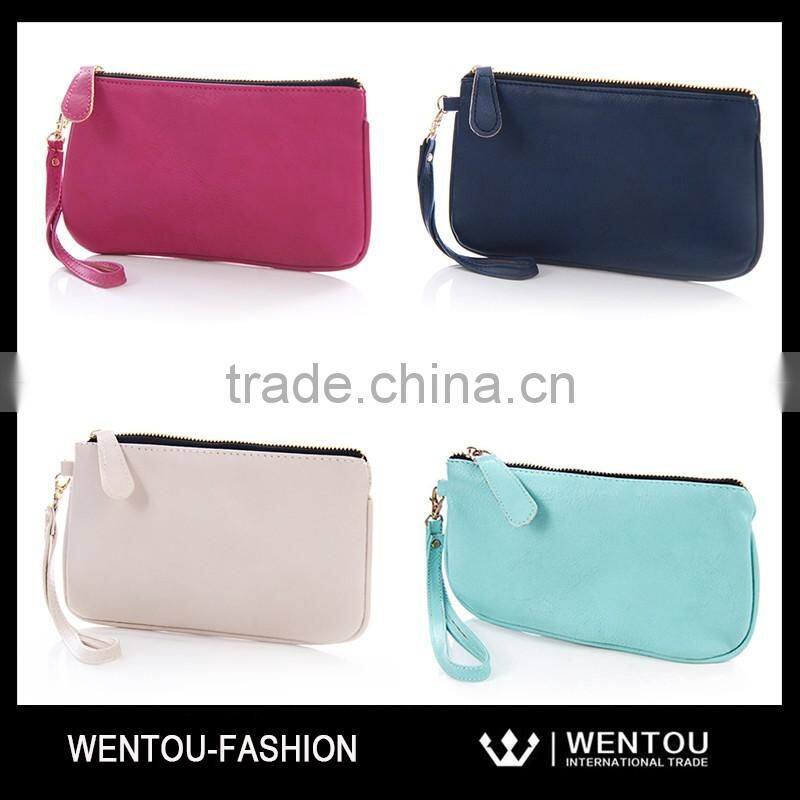 Newest Mini Zipper Leather Wristlet Bag