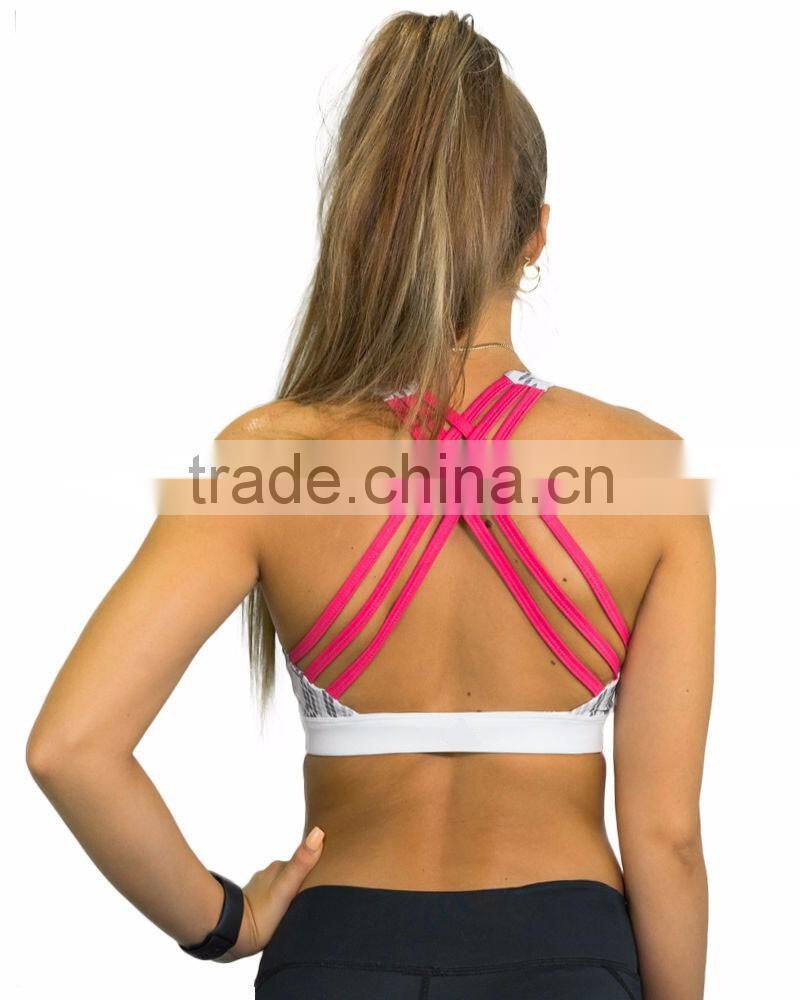 Custom Print Good Quality Lightweight Stylish Yoga Ladies Sports Bra