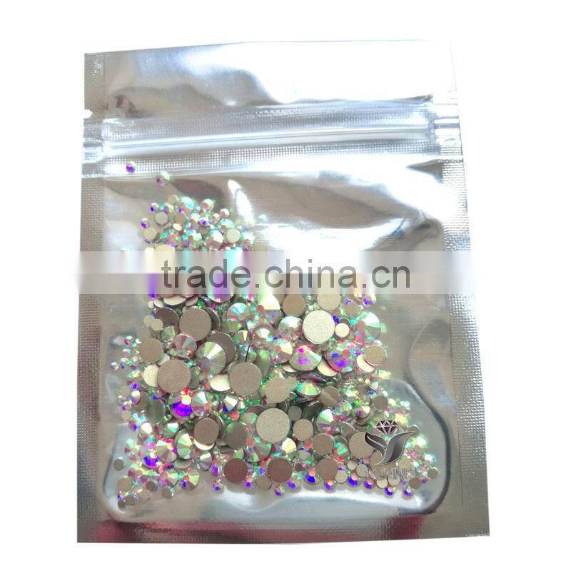 Crystal AB glass rhinestone diamond ,flat back crystal AB rhinestones for nail art