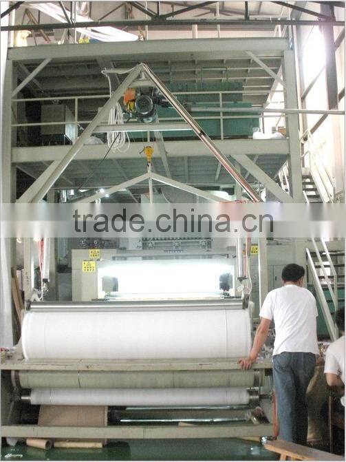 Three layers embossed non-woven fabrics