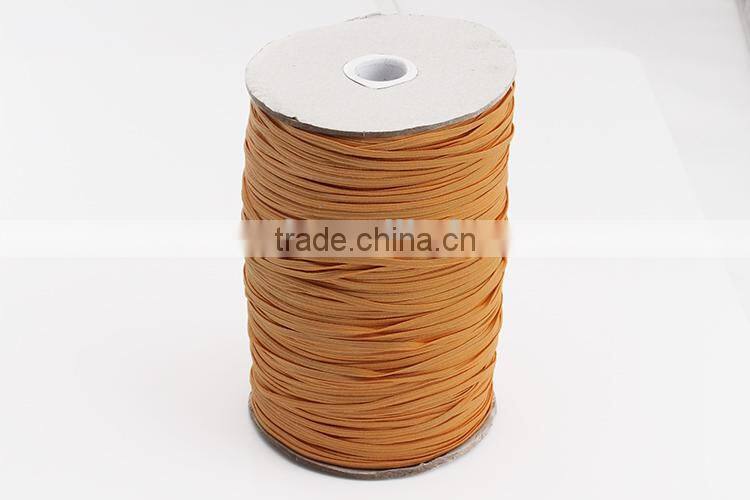 Top quality strong texture flat elastic cord 3mm