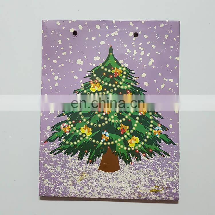 Hot selling handmade decoration custom printed paper bags with led light