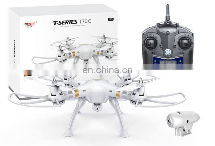 T70C 2.4G 4CH 6Axis Professional RC Quadcopter With 720P adjustable 75 degree Wide Angle HD Camera