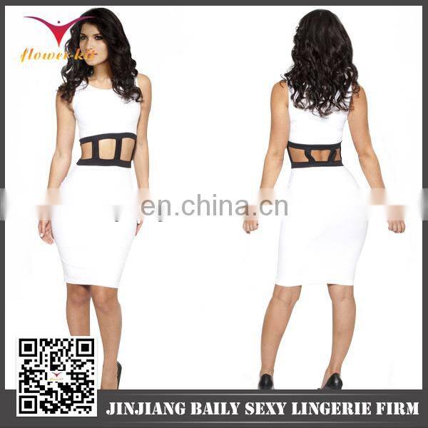 Unique design proper price short sleeves bandage dress