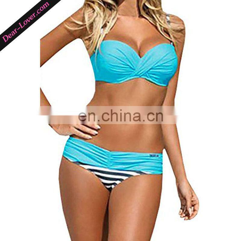 Sexy Cross Back Two Piece Push Up Brazilian Bikini