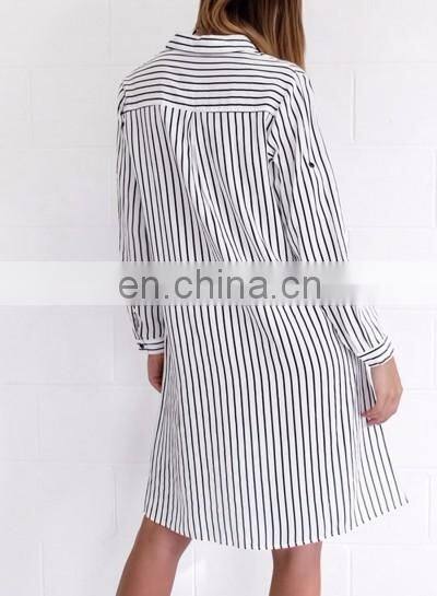 Casual designer women pinstripe shirt