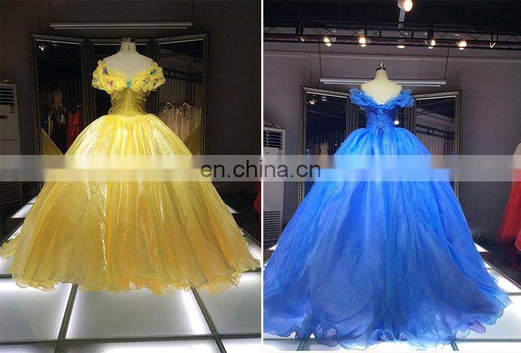 Cinderella Princess floor-length high quality sexy wedding evening dresses/charming attacted eyes see back wedding evening dress