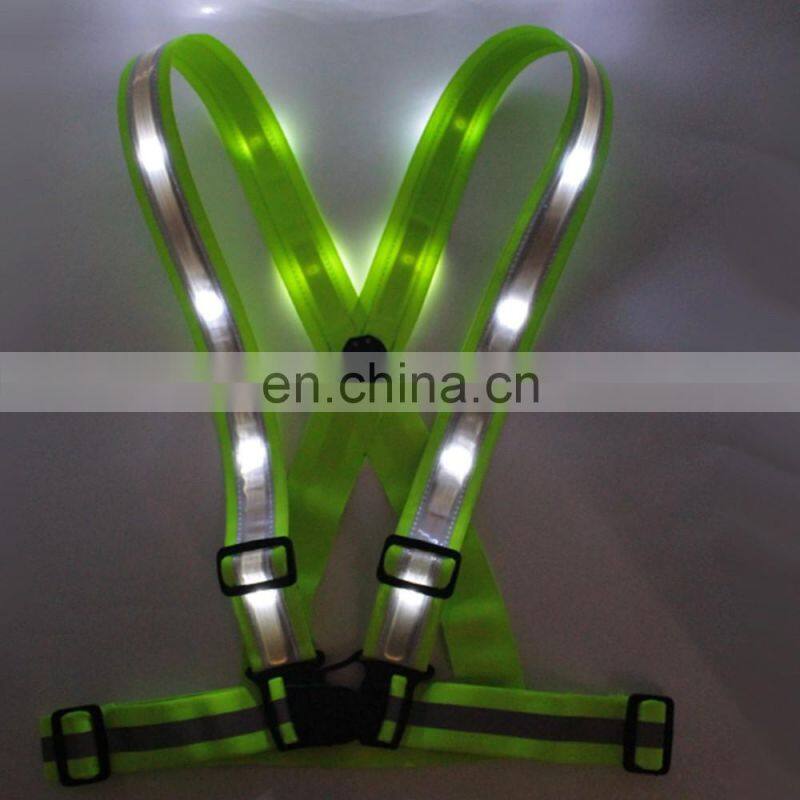 NEW led safety vest green safety vest flashing led safety vest