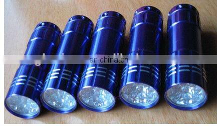 Wholesale torch light with keychain, cheap torch 9 led lights, flash hunting torch for outdoors