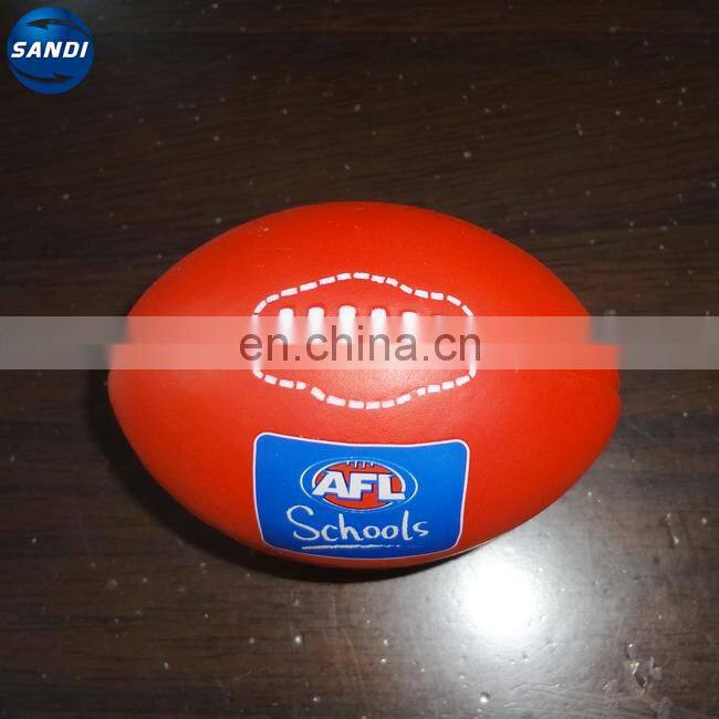 Custom LOGO printed rugby anti stress pu ball