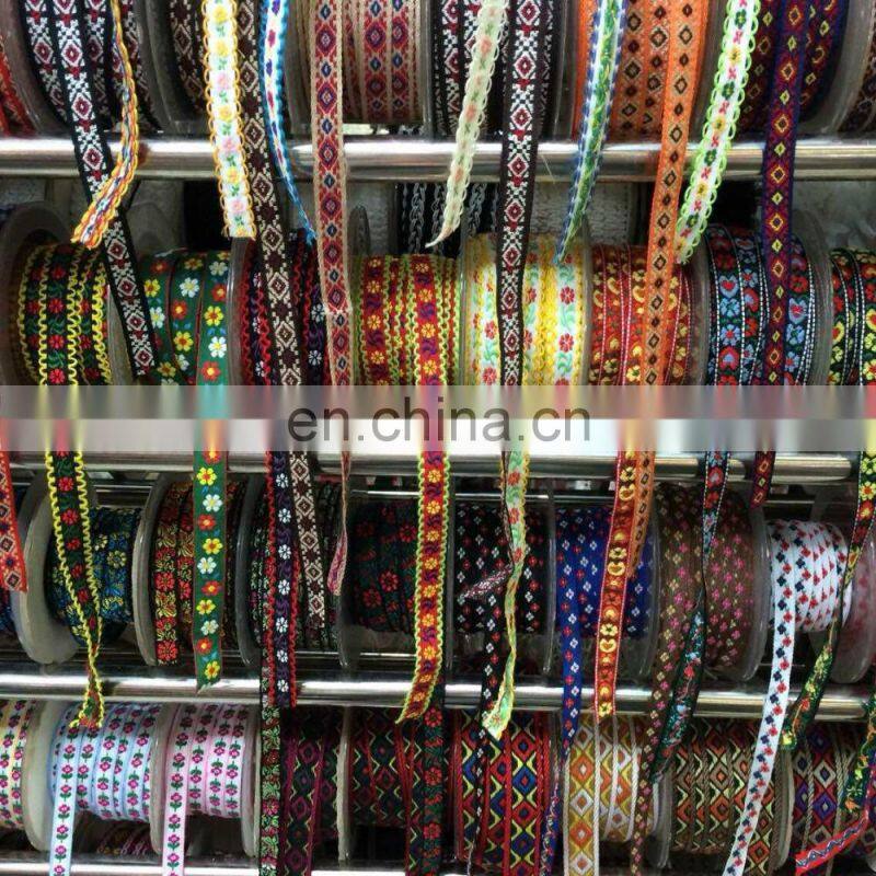 Wholesale Price Squares Pattern Retro Ribbon National Style Embroidery Tape