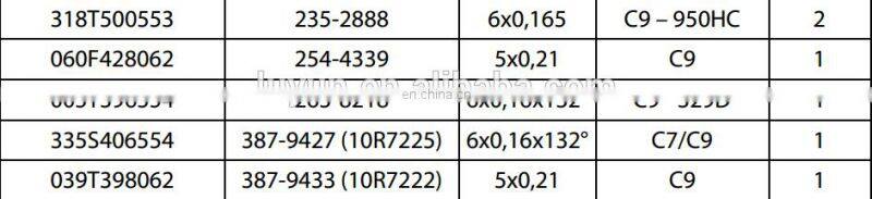 335S406554 nozzles 6x0,16x132 suit for 387-9427 (10R7225) C7/C9