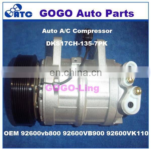GOGO DKS17CH Auto A/C Compressor OEM 92600VB800 92600VB900 92600VK110