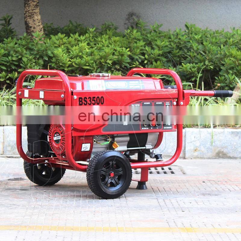 BISON China Taizhou BS3000E 60hz Frequency Chinese Portable Generators Left Crank Case 2.5kw 220v Gasoline Generator