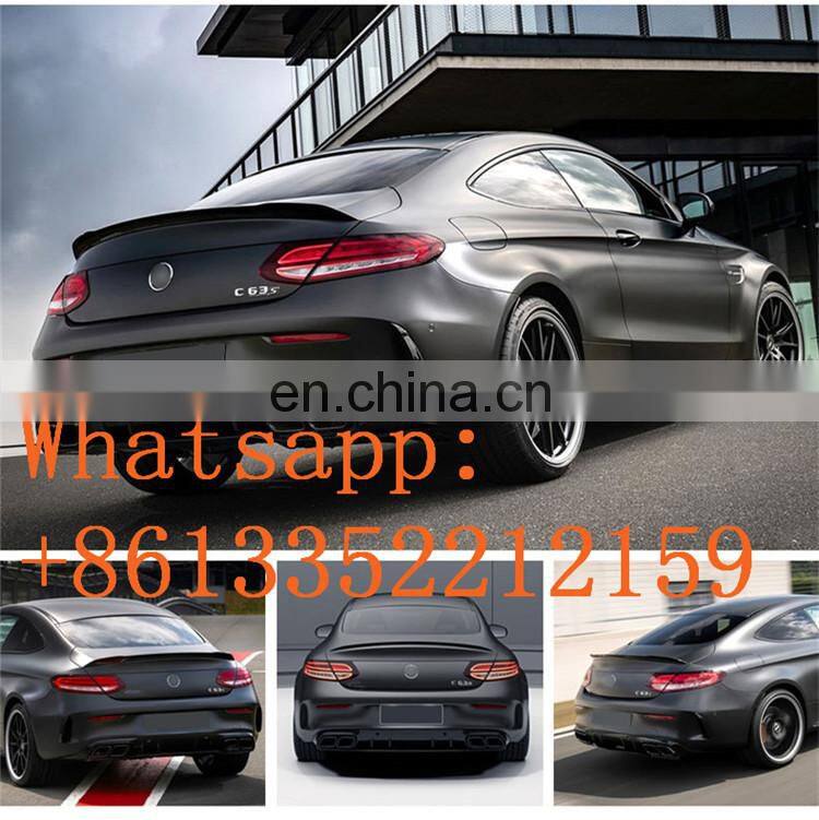 2019 year W205 c63 rear diffuser fit for C class w205 c63 2 door 4 door rear diffuser with tips