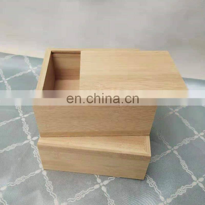 customized size wood sliding lid top packing box wood sliding lid box with glass lid for makeup
