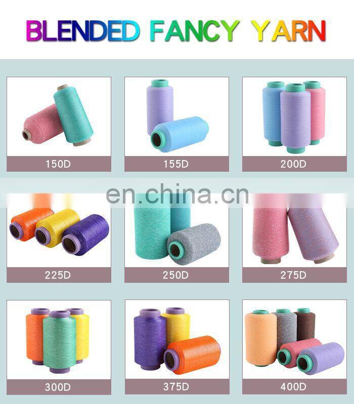 Polyester metallic blended melange yarn for knitting