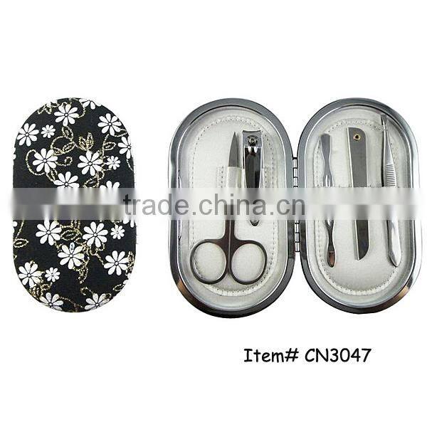 Plant flower printing nail file nail clipper wholesale beauty manicure set