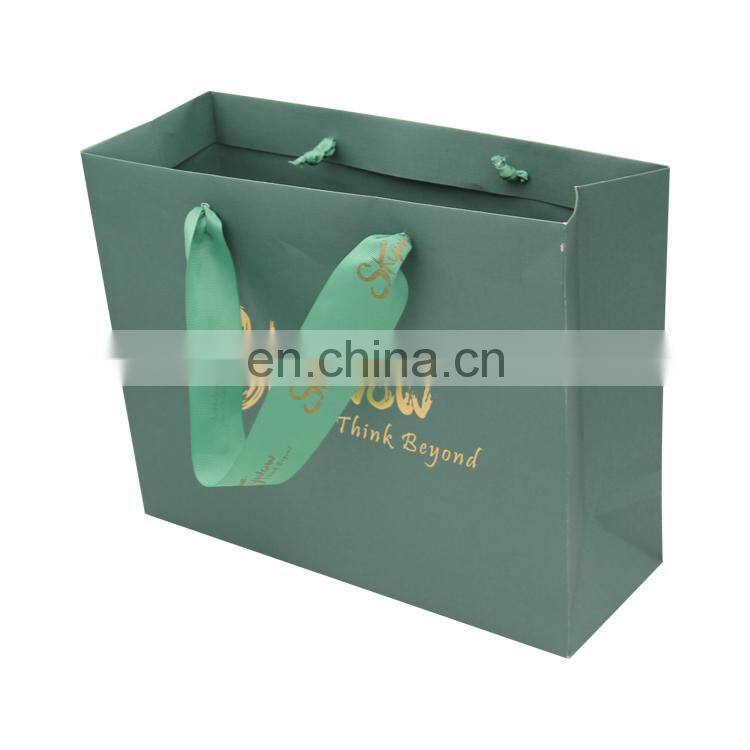 boutique designed cute transparent premium luxury personalized paper bag with ribbon