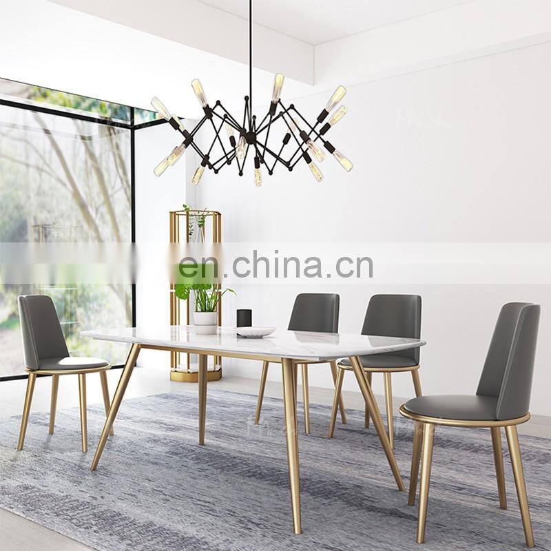 modern style round marble dinning table set dining room furniture
