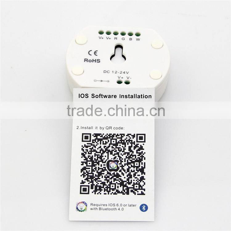 New Arrival Cheap 4CH RGBW LED Strip Light Bluetooth LED Controller with English, Francais, Espanol, Italiano Android & IOS APP