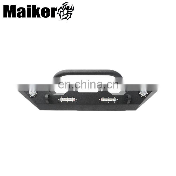 Car Front bumper with LED light for Jeep Wrangler JK 07+ bull bar spare parts