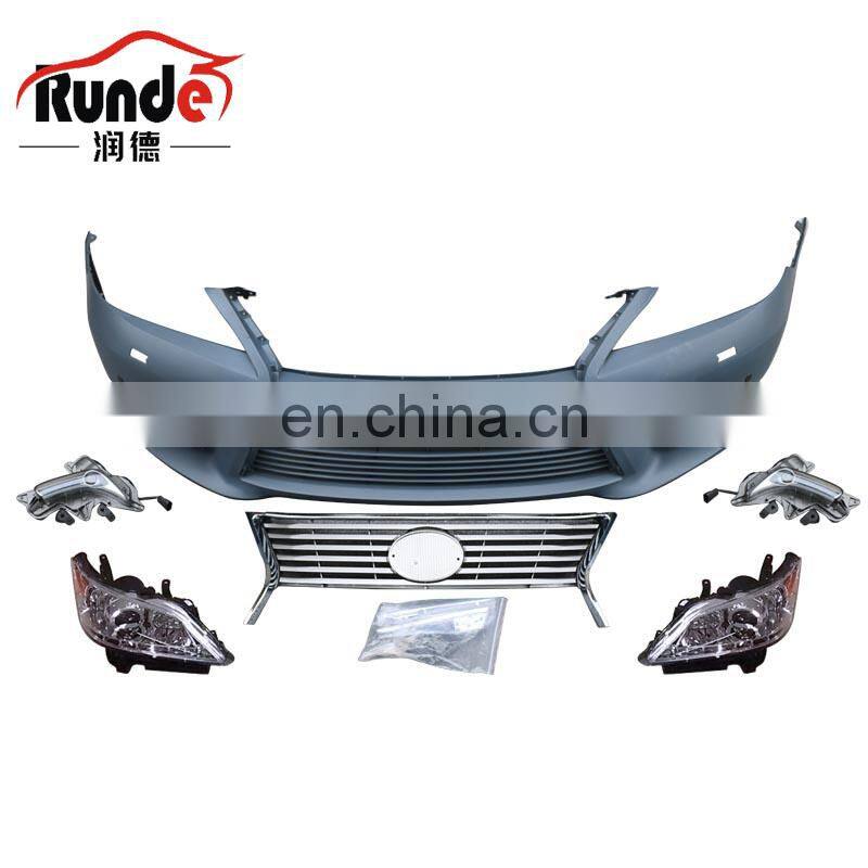 Runde ABS Material Modified New Style Front Body Kit For 2006-2012 Lexus ES240 250 300H 350 Front Bumper Headlight